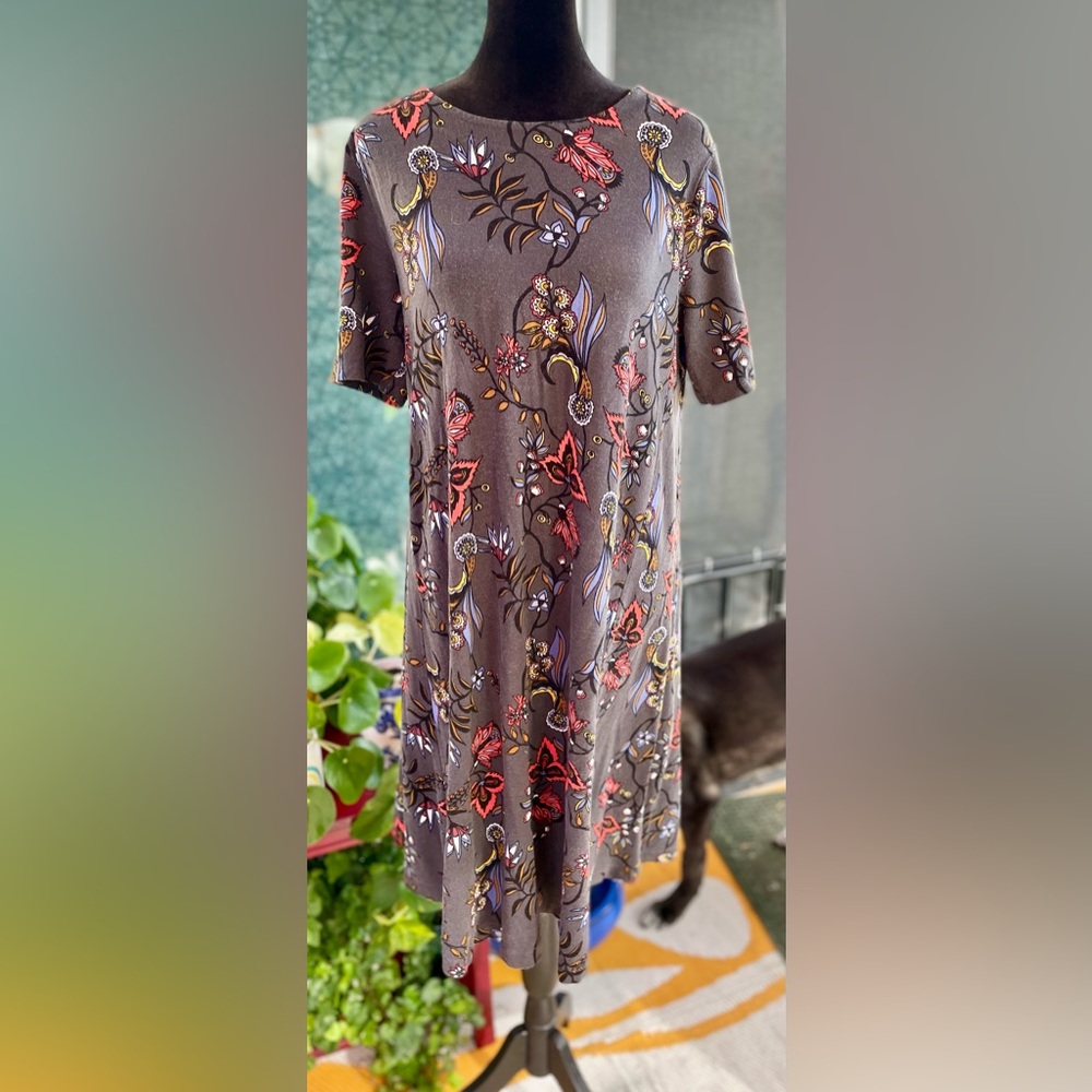 LOFT A-Line Short Sleeve Tee Dress Med Tall